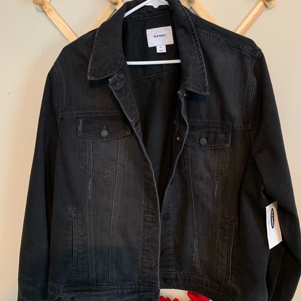 Old Navy Black Denim Jean Jacket